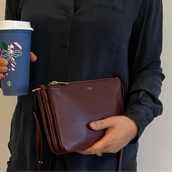 CELINE Trio Bag, New Logo, in Smooth Lambskin Leather - Picture 10 of 11